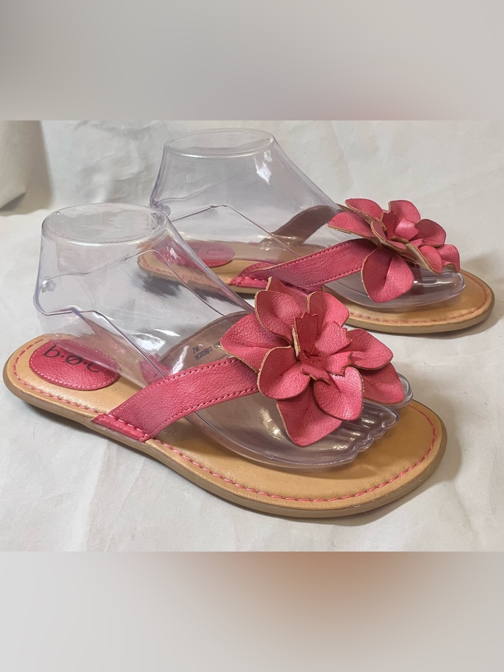 B.O.C. Women's Pink Floral Slide Sandals - Picture 4 of 5